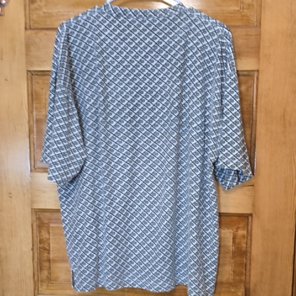 Nino Cerruti Green and Brown Casual Short Sleeve Shirt with Relaxed Fit L - Picture 3 of 3